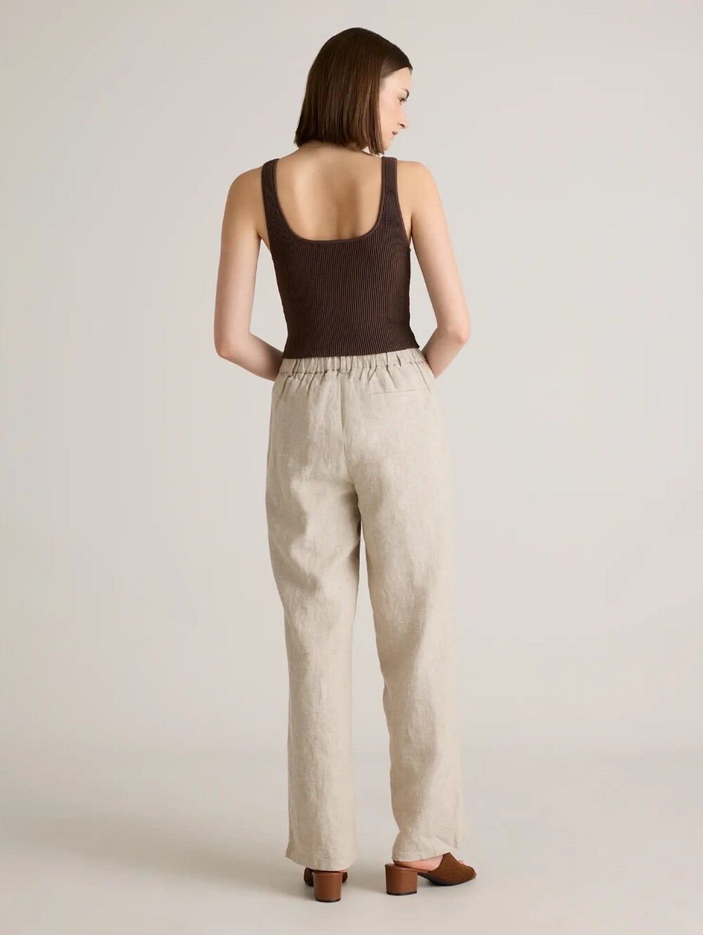 Quince European Linen Pleated Trousers In Flax Size 8 - Picture 6 of 8